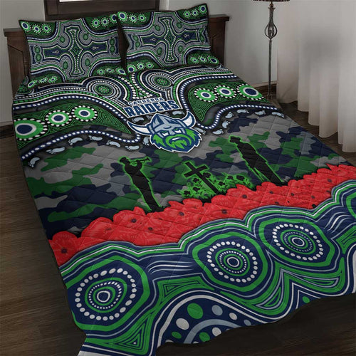 ANZAC Day Canberra Raiders Quilt Bed Set Military Memorial Aboriginal Indigenous Art