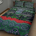 ANZAC Day Canberra Raiders Quilt Bed Set Military Memorial Aboriginal Indigenous Art