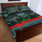 ANZAC Day Canberra Raiders Quilt Bed Set Military Memorial Aboriginal Indigenous Art
