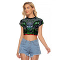 ANZAC Day Canberra Raiders Raglan Cropped T Shirt Military Memorial Aboriginal Indigenous Art