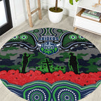 ANZAC Day Canberra Raiders Round Carpet Military Memorial Aboriginal Indigenous Art