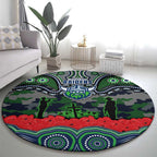 ANZAC Day Canberra Raiders Round Carpet Military Memorial Aboriginal Indigenous Art