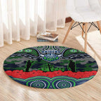 ANZAC Day Canberra Raiders Round Carpet Military Memorial Aboriginal Indigenous Art