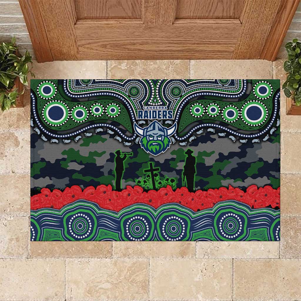 ANZAC Day Canberra Raiders Rubber Doormat Military Memorial Aboriginal Indigenous Art