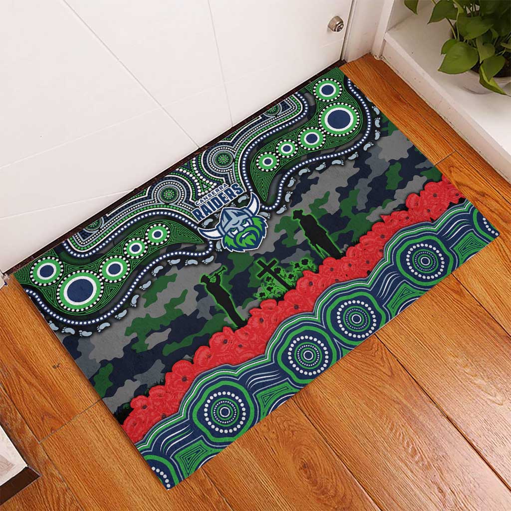 ANZAC Day Canberra Raiders Rubber Doormat Military Memorial Aboriginal Indigenous Art