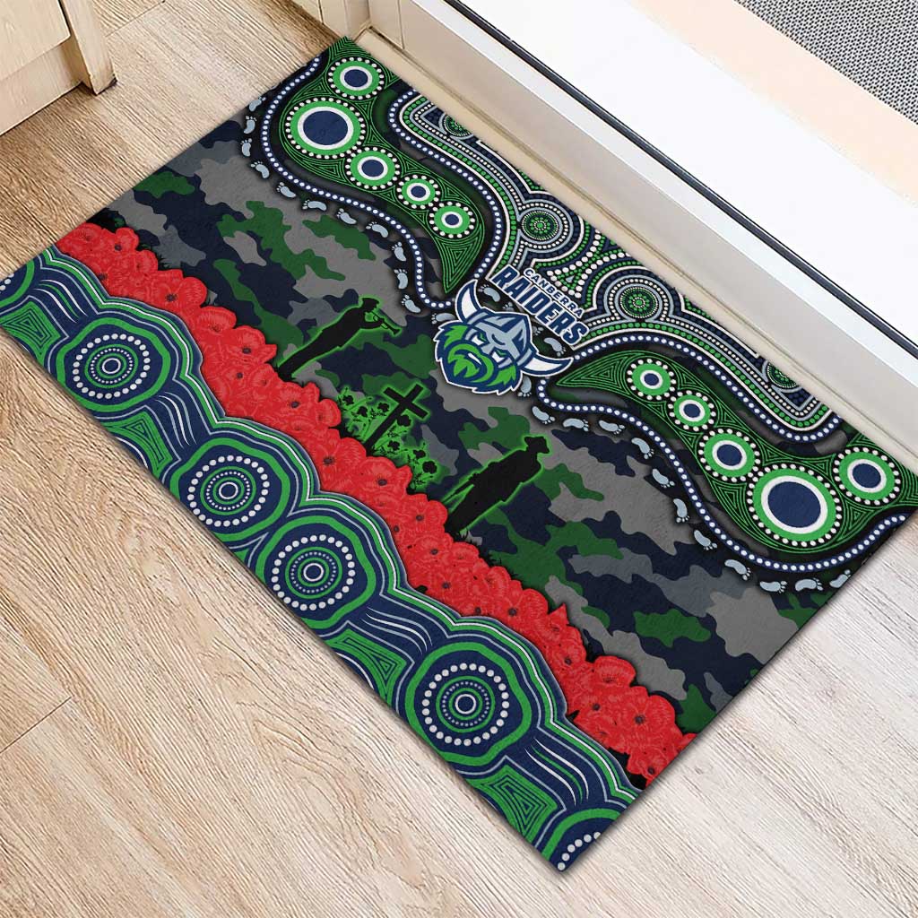 ANZAC Day Canberra Raiders Rubber Doormat Military Memorial Aboriginal Indigenous Art