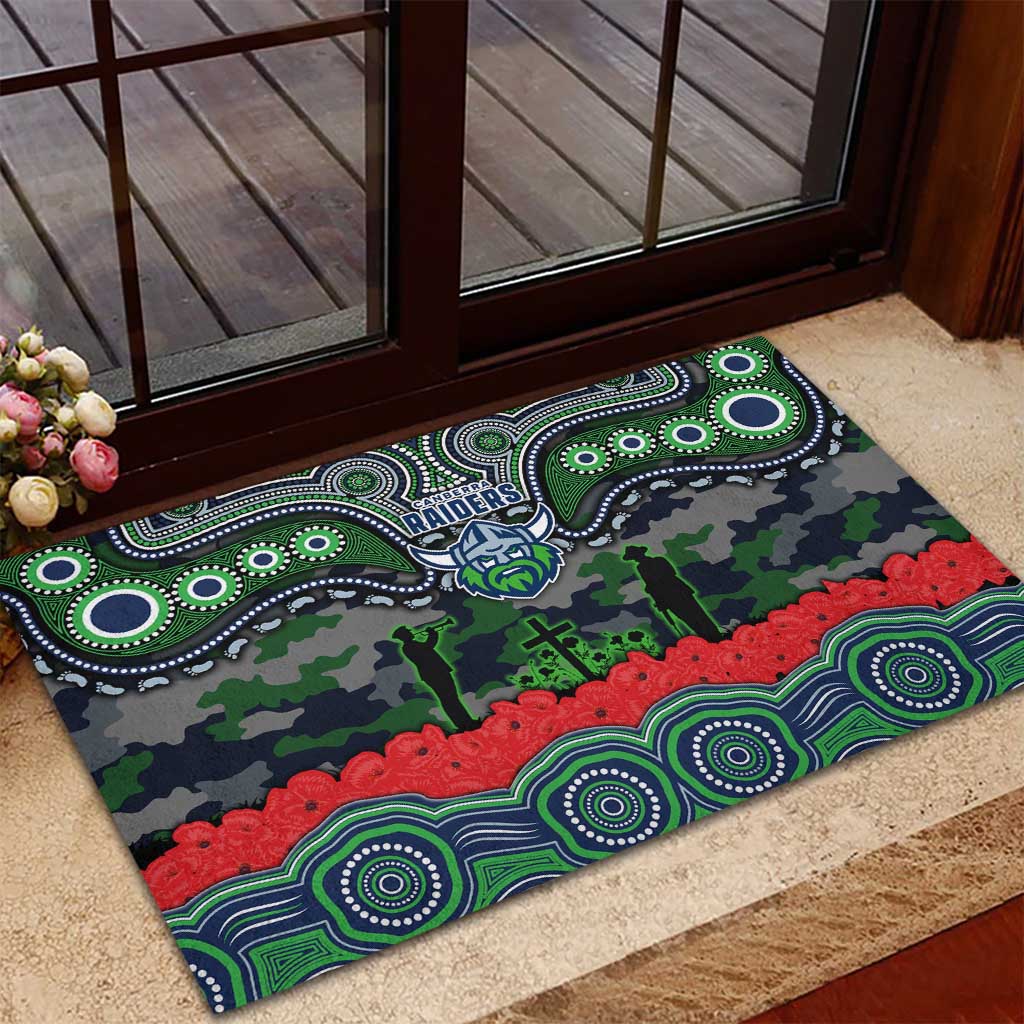 ANZAC Day Canberra Raiders Rubber Doormat Military Memorial Aboriginal Indigenous Art