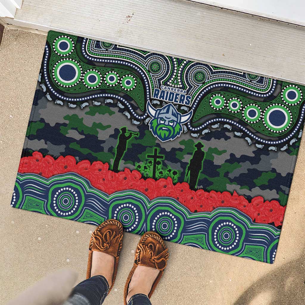 ANZAC Day Canberra Raiders Rubber Doormat Military Memorial Aboriginal Indigenous Art