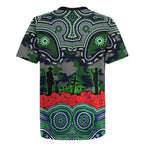 ANZAC Day Canberra Raiders Rugby Jersey Military Memorial Aboriginal Indigenous Art