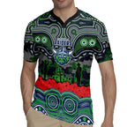 ANZAC Day Canberra Raiders Rugby Jersey Military Memorial Aboriginal Indigenous Art