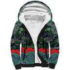 ANZAC Day Canberra Raiders Sherpa Hoodie Military Memorial Aboriginal Indigenous Art