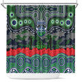 ANZAC Day Canberra Raiders Shower Curtain Military Memorial Aboriginal Indigenous Art
