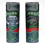 ANZAC Day Canberra Raiders Skinny Tumbler Military Memorial Aboriginal Indigenous Art