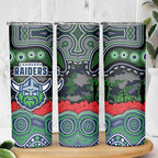 ANZAC Day Canberra Raiders Skinny Tumbler Military Memorial Aboriginal Indigenous Art