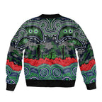 ANZAC Day Canberra Raiders Sleeve Zip Bomber Jacket Military Memorial Aboriginal Indigenous Art
