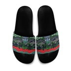 ANZAC Day Canberra Raiders Slide Sandals Military Memorial Aboriginal Indigenous Art