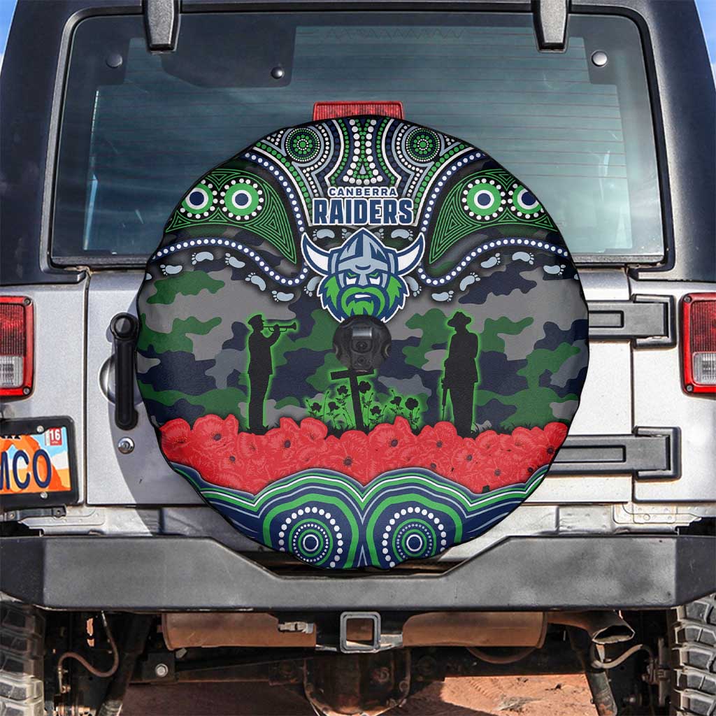 ANZAC Day Canberra Raiders Spare Tire Cover Military Memorial Aboriginal Indigenous Art
