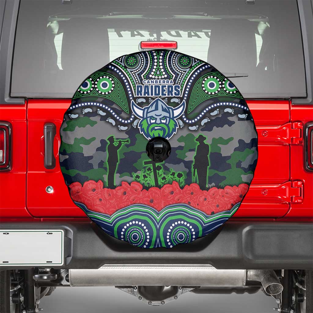 ANZAC Day Canberra Raiders Spare Tire Cover Military Memorial Aboriginal Indigenous Art