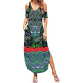 ANZAC Day Canberra Raiders Summer Maxi Dress Military Memorial Aboriginal Indigenous Art