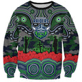 ANZAC Day Canberra Raiders Sweatshirt Military Memorial Aboriginal Indigenous Art