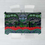 ANZAC Day Canberra Raiders Tablecloth Military Memorial Aboriginal Indigenous Art