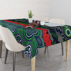 ANZAC Day Canberra Raiders Tablecloth Military Memorial Aboriginal Indigenous Art