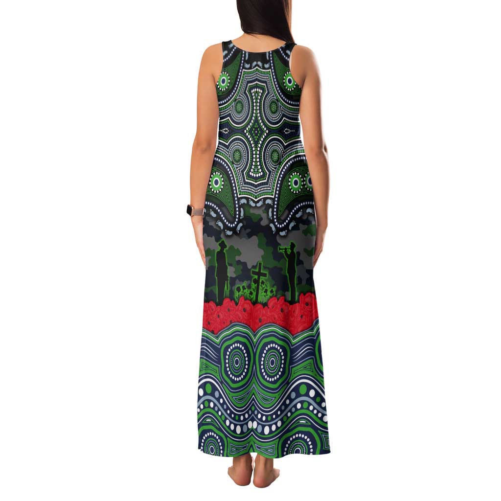 ANZAC Day Canberra Raiders Tank Maxi Dress Military Memorial Aboriginal Indigenous Art