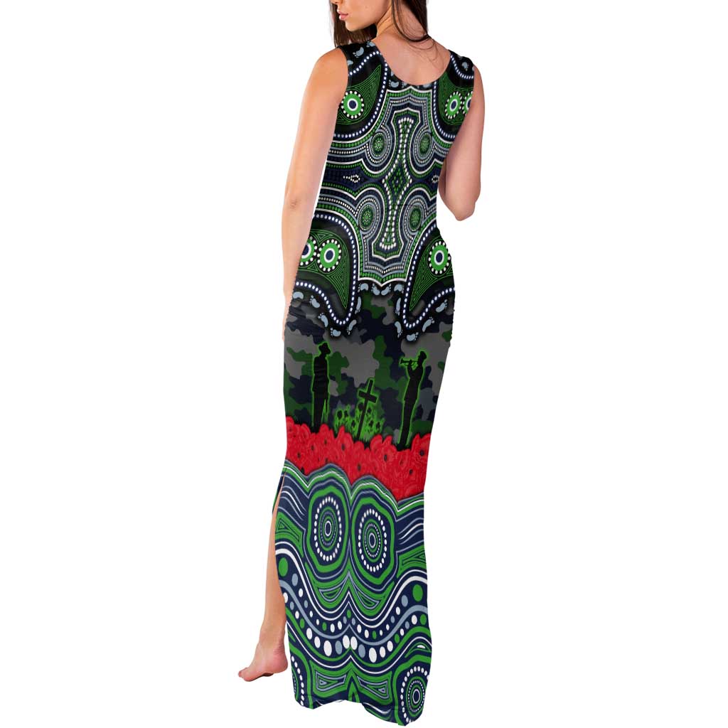 ANZAC Day Canberra Raiders Tank Maxi Dress Military Memorial Aboriginal Indigenous Art