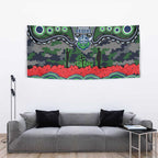 ANZAC Day Canberra Raiders Tapestry Military Memorial Aboriginal Indigenous Art