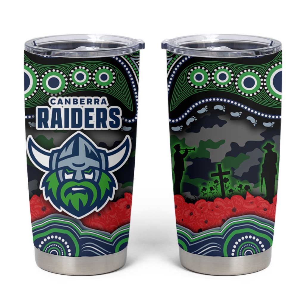 ANZAC Day Canberra Raiders Tumbler Cup Military Memorial Aboriginal Indigenous Art