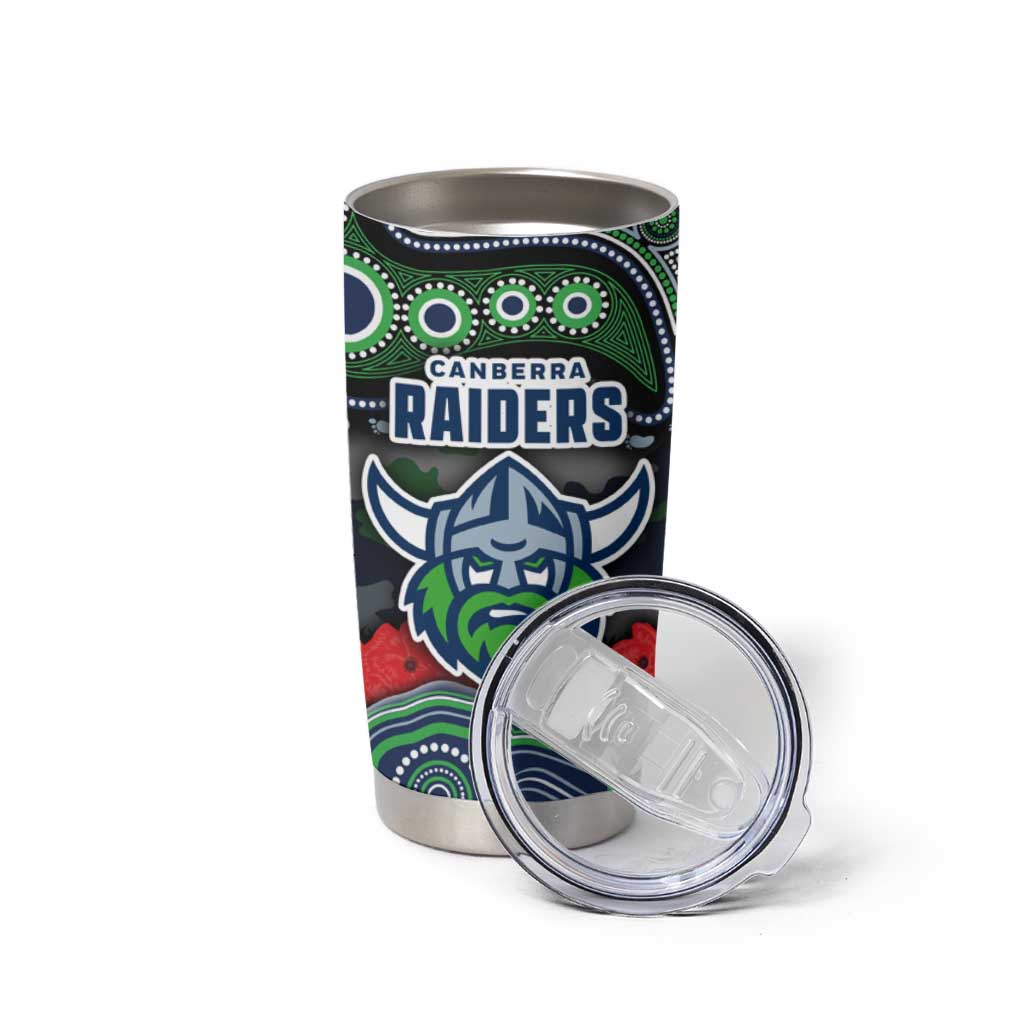 ANZAC Day Canberra Raiders Tumbler Cup Military Memorial Aboriginal Indigenous Art