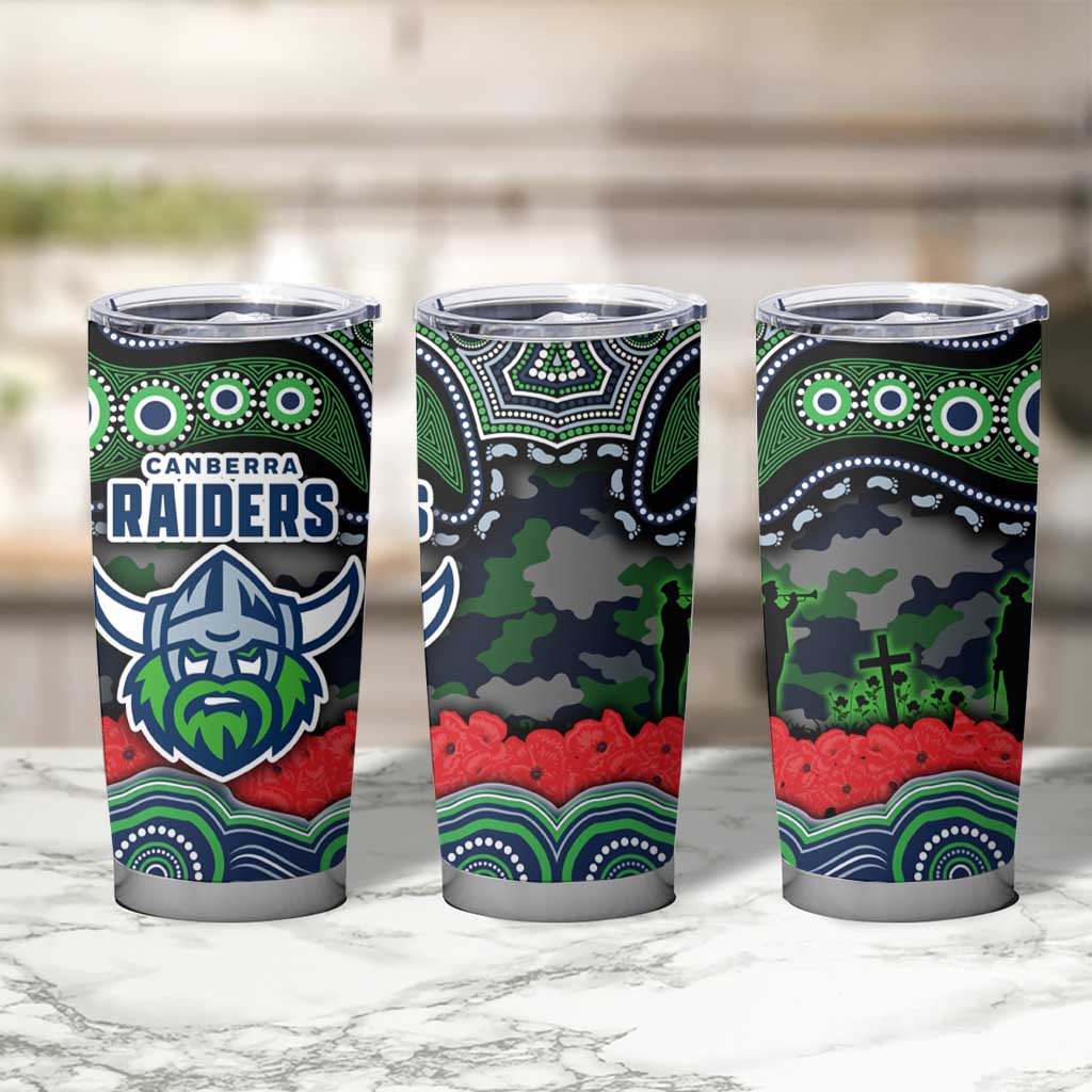 ANZAC Day Canberra Raiders Tumbler Cup Military Memorial Aboriginal Indigenous Art