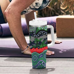 ANZAC Day Canberra Raiders Tumbler With Handle Military Memorial Aboriginal Indigenous Art