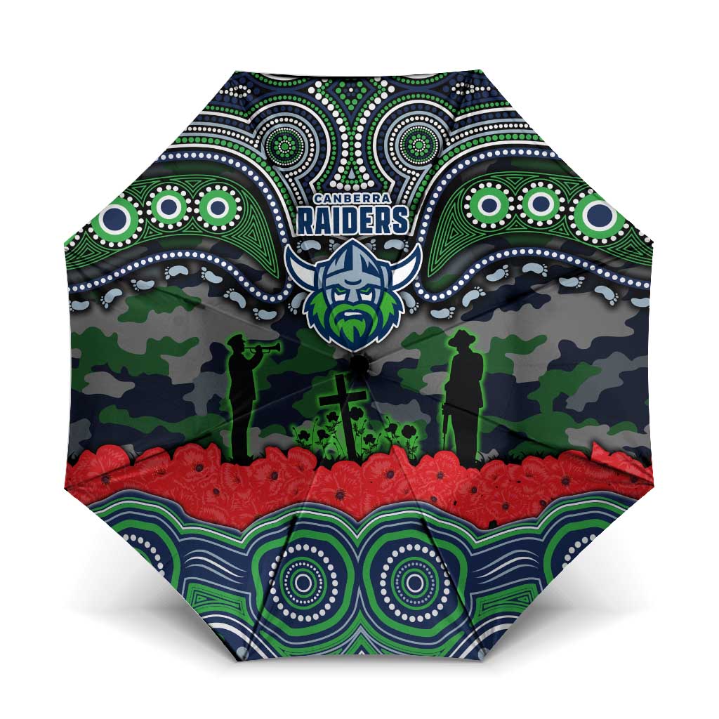ANZAC Day Canberra Raiders Umbrella Military Memorial Aboriginal Indigenous Art