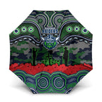 ANZAC Day Canberra Raiders Umbrella Military Memorial Aboriginal Indigenous Art