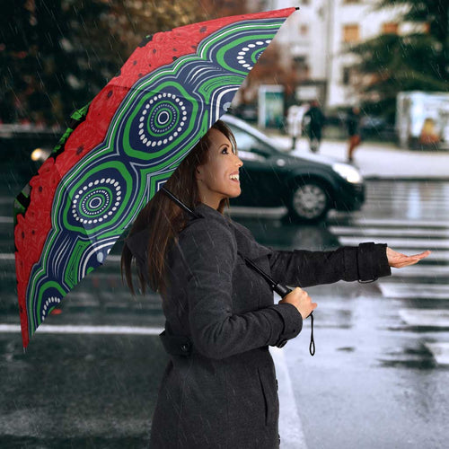 ANZAC Day Canberra Raiders Umbrella Military Memorial Aboriginal Indigenous Art