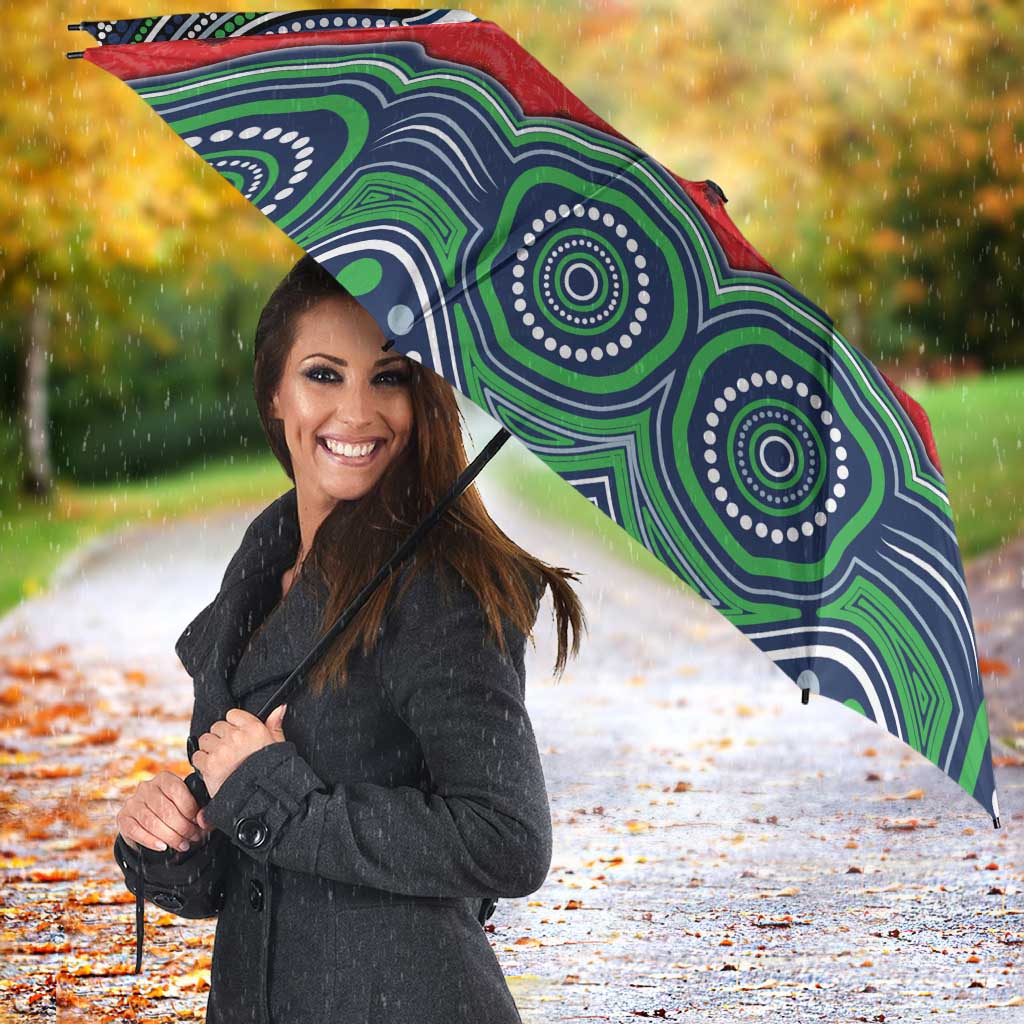 ANZAC Day Canberra Raiders Umbrella Military Memorial Aboriginal Indigenous Art