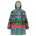 ANZAC Day Canberra Raiders Wearable Blanket Hoodie Military Memorial Aboriginal Indigenous Art