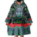 ANZAC Day Canberra Raiders Wearable Blanket Hoodie Military Memorial Aboriginal Indigenous Art