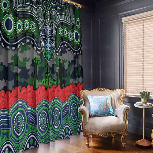 ANZAC Day Canberra Raiders Window Curtain Military Memorial Aboriginal Indigenous Art