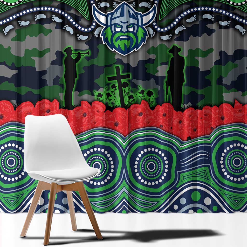 ANZAC Day Canberra Raiders Window Curtain Military Memorial Aboriginal Indigenous Art