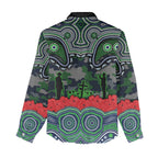 ANZAC Day Canberra Raiders Women Casual Shirt Military Memorial Aboriginal Indigenous Art