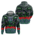 ANZAC Day Canberra Raiders Zip Hoodie Military Memorial Aboriginal Indigenous Art