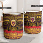 ANZAC Day Brisbane Broncos Laundry Basket Military Memorial Aboriginal Indigenous Art
