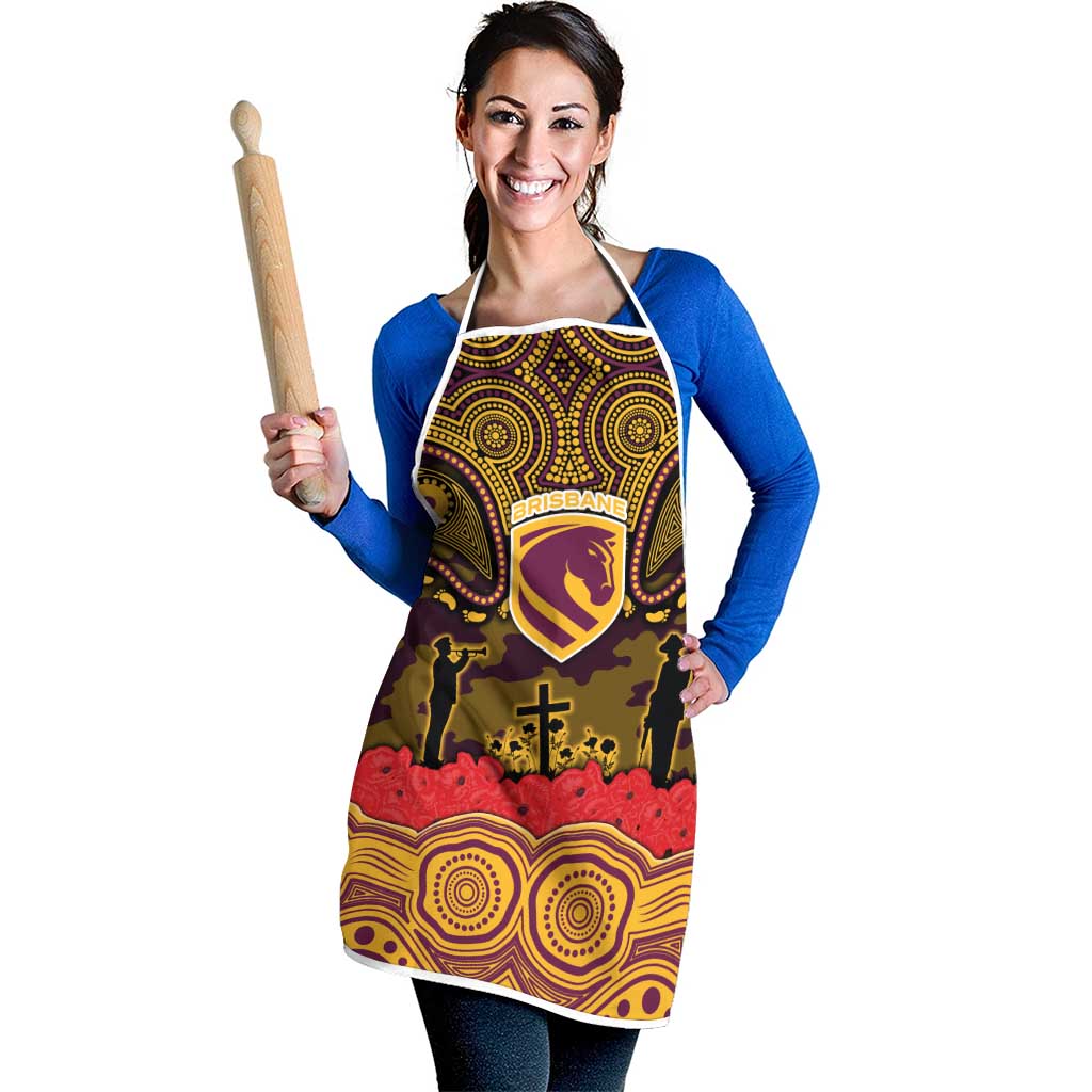 ANZAC Day Brisbane Broncos Apron Military Memorial Aboriginal Indigenous Art