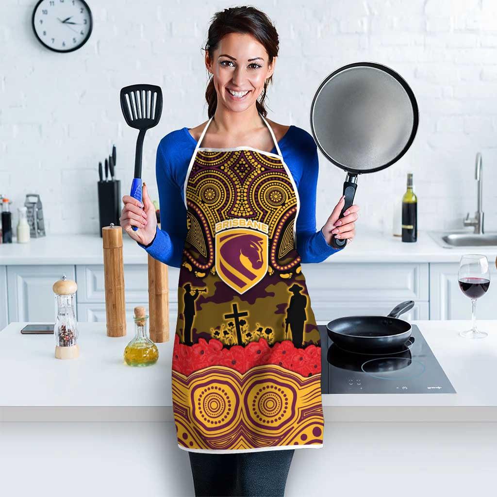 ANZAC Day Brisbane Broncos Apron Military Memorial Aboriginal Indigenous Art