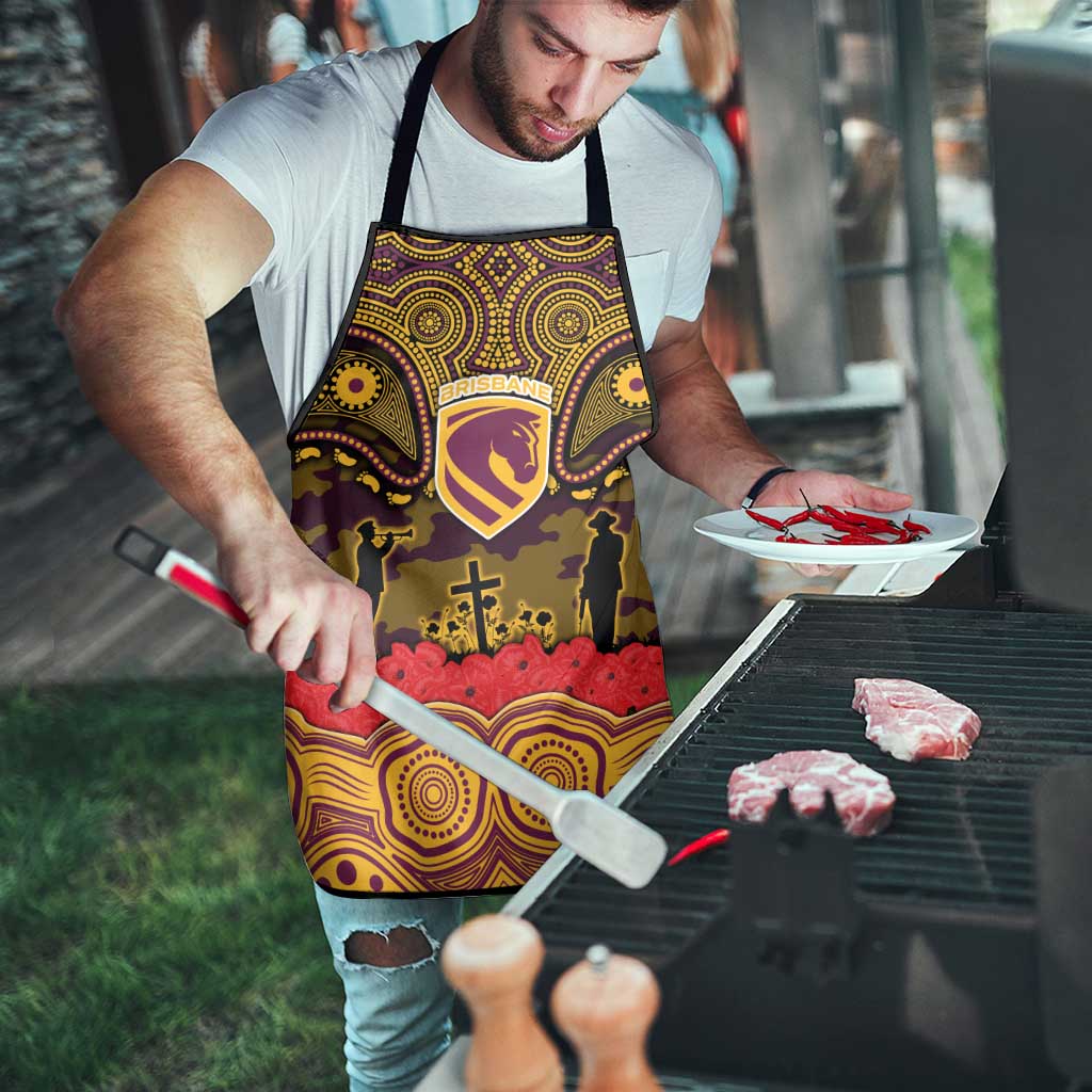 ANZAC Day Brisbane Broncos Apron Military Memorial Aboriginal Indigenous Art