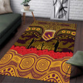 ANZAC Day Brisbane Broncos Area Rug Military Memorial Aboriginal Indigenous Art