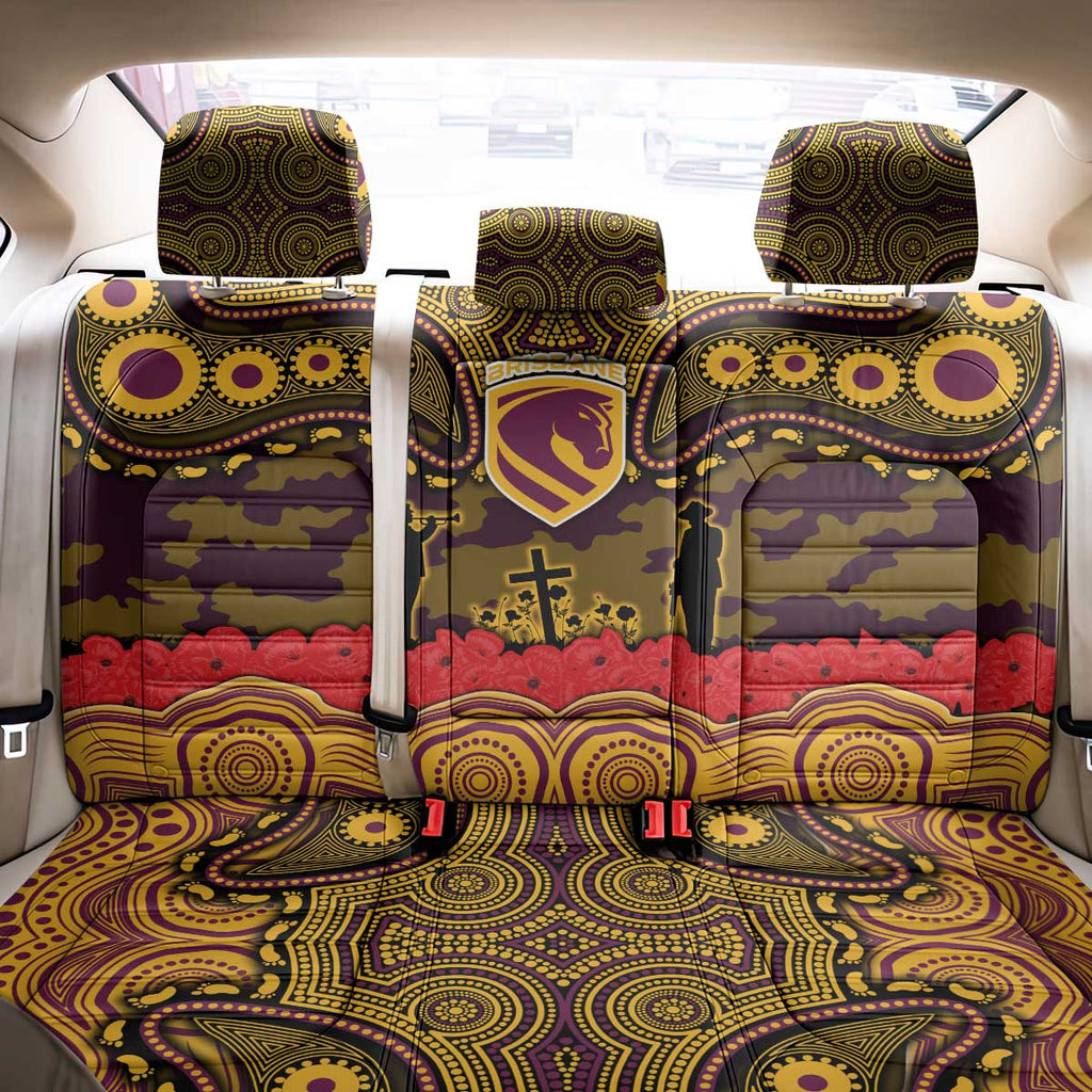 ANZAC Day Brisbane Broncos Back Car Seat Cover Military Memorial Aboriginal Indigenous Art