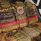 ANZAC Day Brisbane Broncos Back Car Seat Cover Military Memorial Aboriginal Indigenous Art